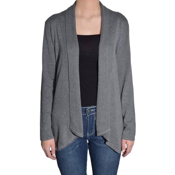 Fever Sweaters - 🇺🇸Fever Womens Asymmetrical Open Cardigan